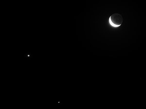 La Luna, Venus y J�piter