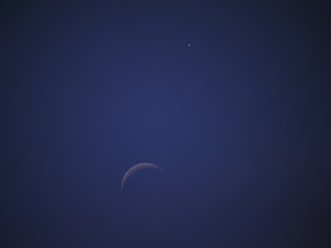 La Luna, Venus y J�piter