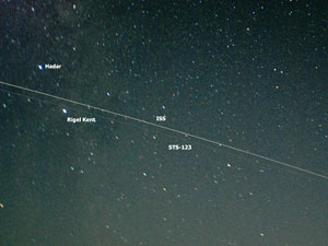 ISS + STS-123 :: Sur Astron�mico