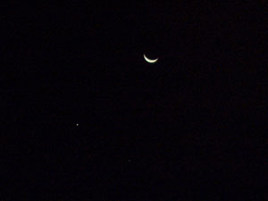 La Luna, Venus y J�piter