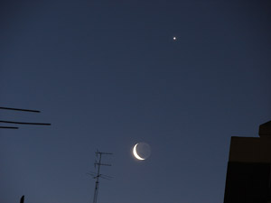 La Luna y Venus :: Sur Astron�mico